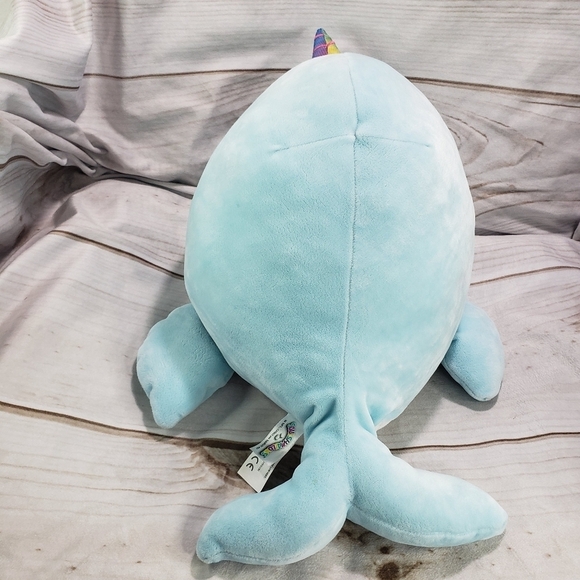 Squishmallows Blue Narwhal Whale Rainbow Horn Plush Toy 17 Inch 2019 - Picture 7 of 11